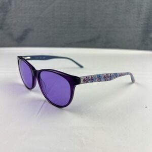 Elle Womens Floral Purple Eyeglasses EL 13420 FRAMES ONLY 53-16-135